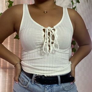 White cross cross top